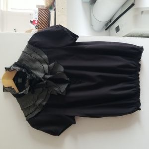 BCBG Maxazria Black and White Blouse Size M